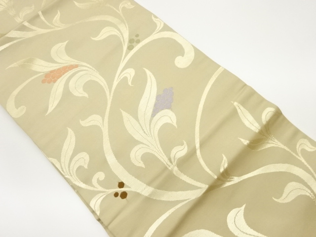 実に唐草模様織出し名古屋帯